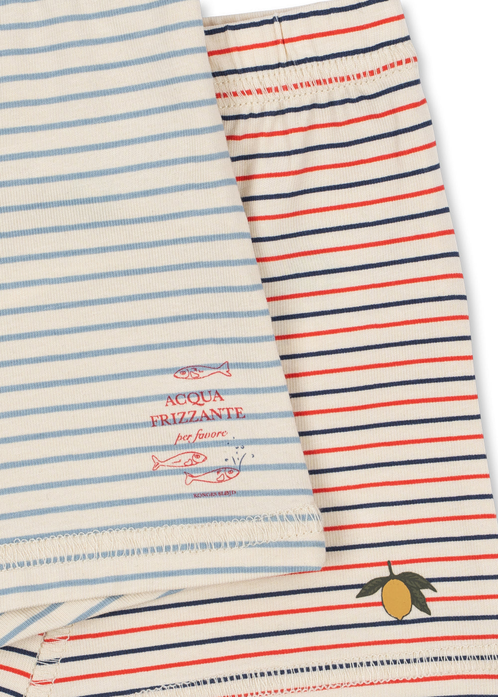 Konges Sløjd BASIC 2 PACK BOXERS - Stripe Blue / Stripe Tricolore Petit