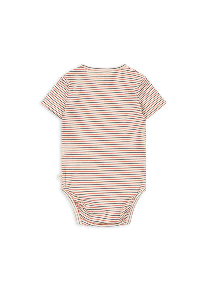 Konges Sløjd Basic Short Sleeve Body - Stripe Tricolore Petit