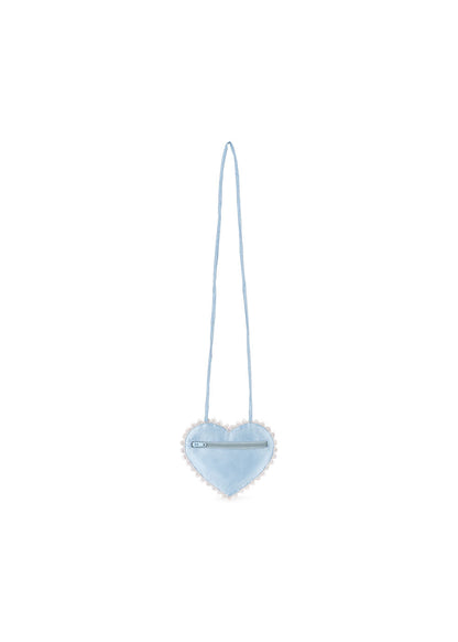 Konges Sløjd Beaded Heart Mini Purse - Ashley Blue