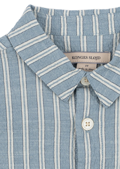 Konges Sløjd Elliot Short Sleeve Shirt - Trio Bleu Stripe