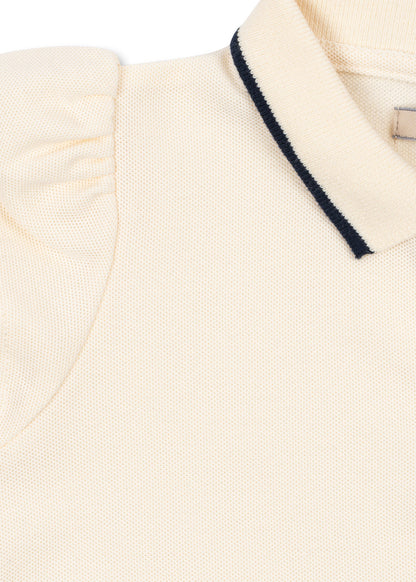 Konges Sløjd FLORITA POLO SHIRT - antique white