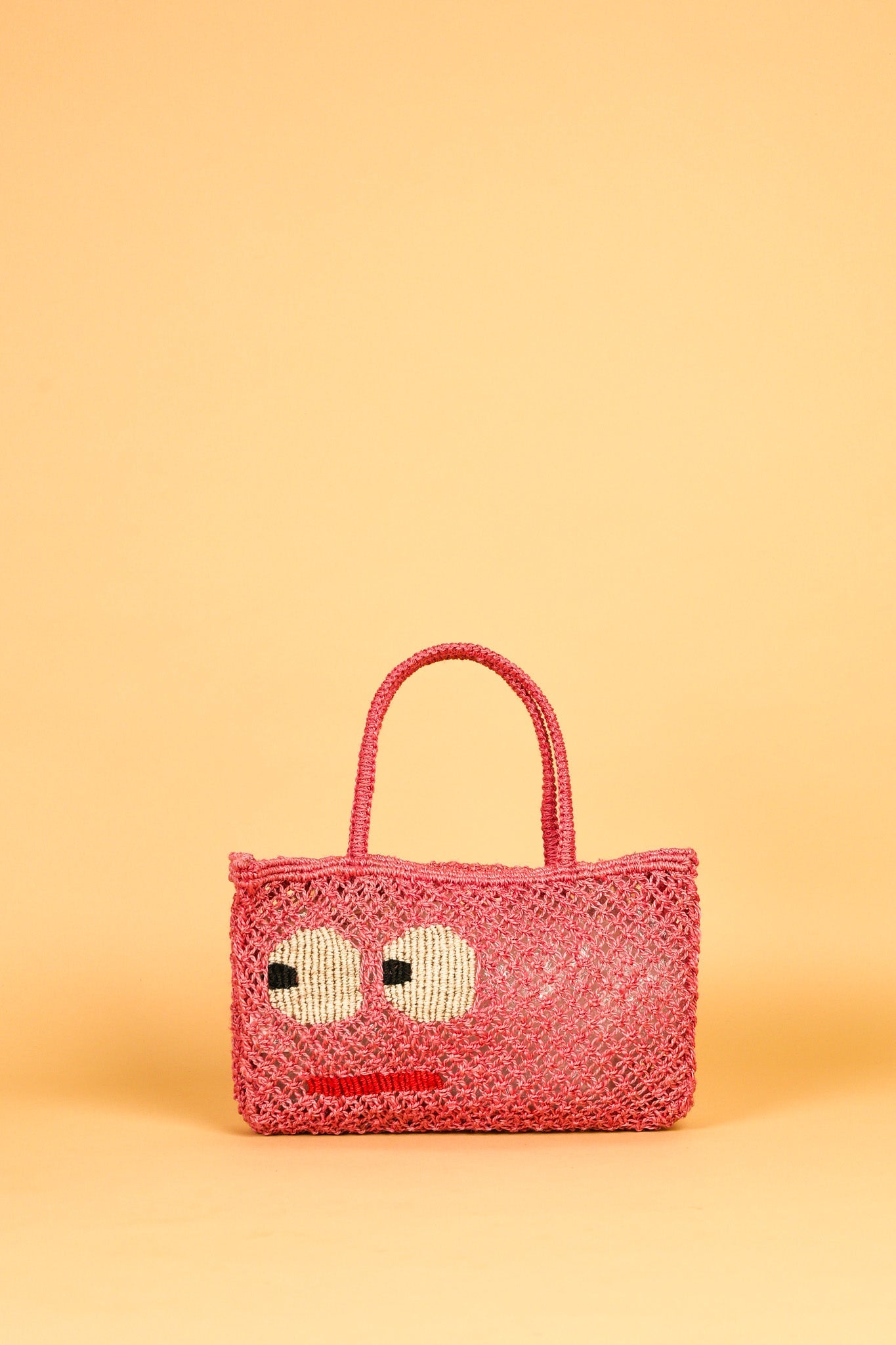 The Jacksons Tracy Big Eyes Jute Tote Bag – Berry