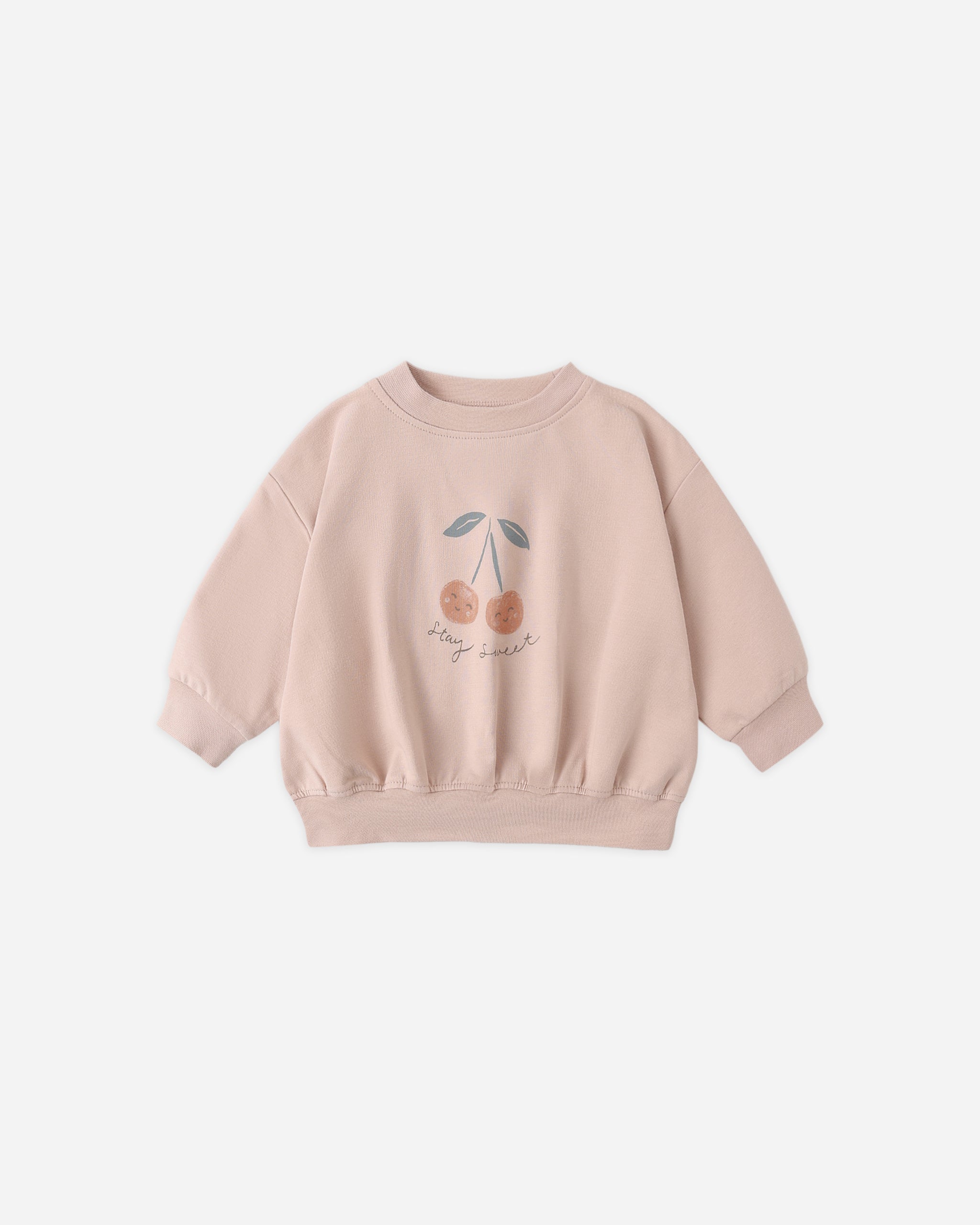 Pink sweatshirt with cherry design 