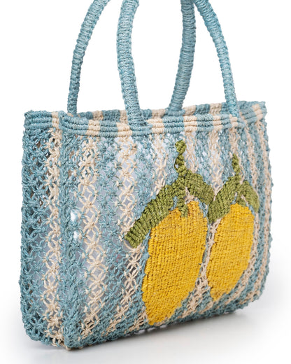 The Jacksons Lemon Jute Beach Bag | Large Eco-Friendly Tote