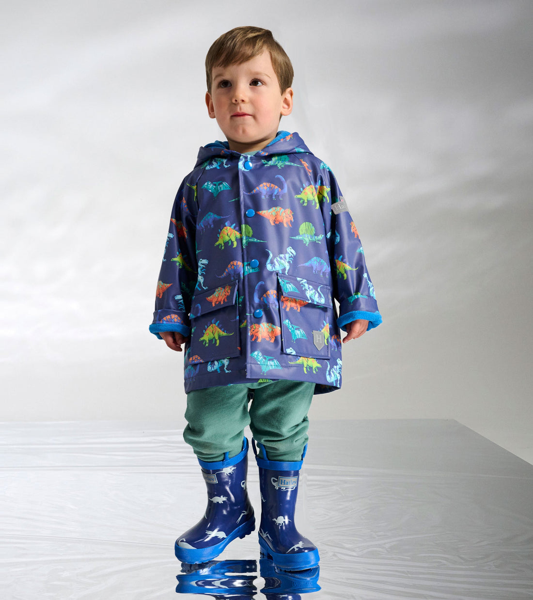 Hatley Baby &amp; Toddler Boys Dino Party Button-Up Rain Jacket