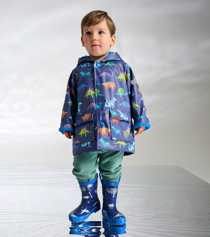 Hatley Baby &amp; Toddler Boys Dino Party Button-Up Rain Jacket