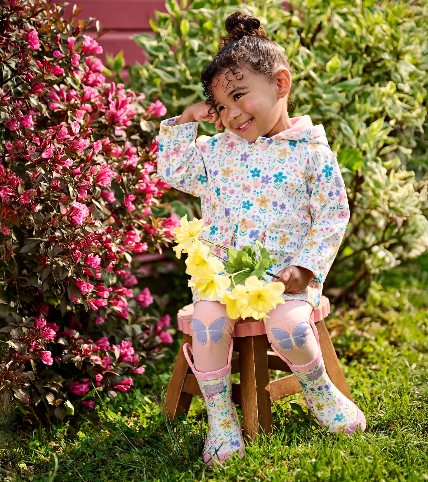 Hatley Baby &amp; Toddler Girls Little Garden Chicks Button-Up Rain Jacket