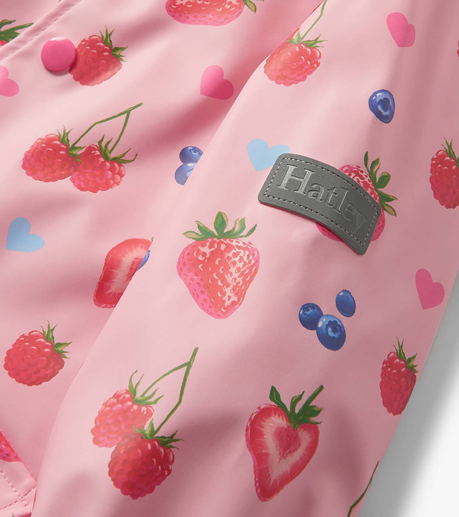 Hatley Baby &amp; Toddler Girls Summer Berries Button-Up Rain Jacket