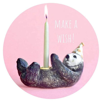 Camp Hollow Otter Cake Topper Candle Holder