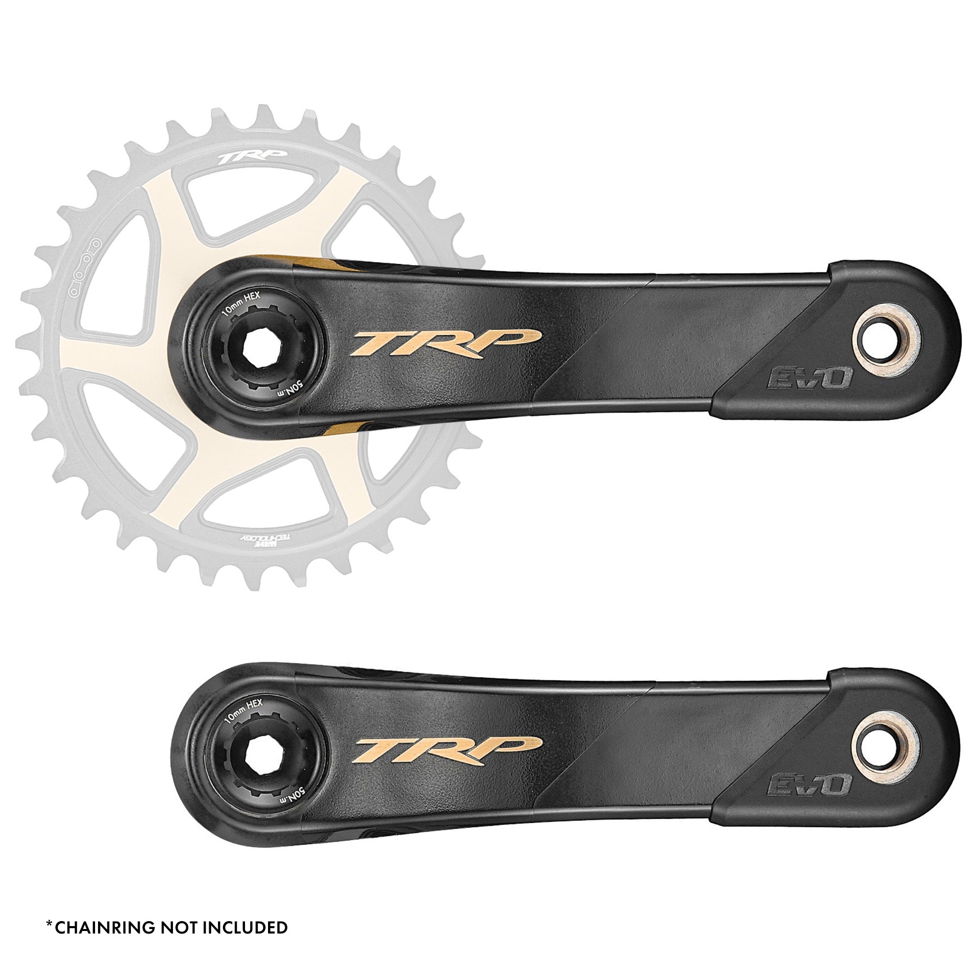 close‑up of TRP EVO 12 carbon MTB crank