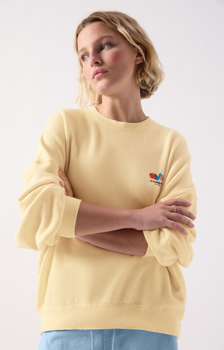American Vintage Atubay Sweatshirt – Ecru Cotton Relaxed Fit American Vintage