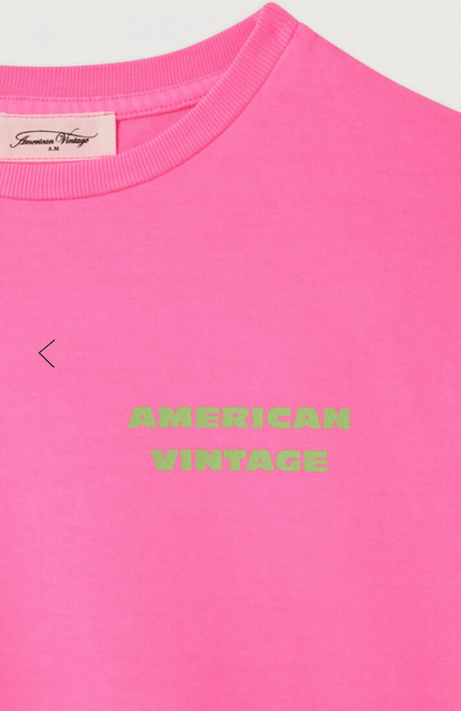 American Vintage Kid’s T-Shirt Fizvalley – Fluo Pink American Vintage