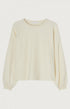 American Vintage Women’s Sweatshirt Bobypark – Ecru Textured Fleece Pullover American Vintage