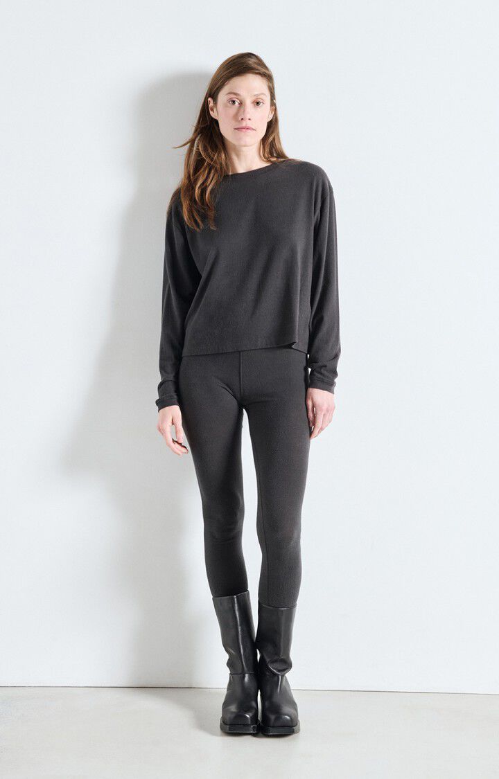 American Vintage Women’s Ypawood Long Sleeve T-Shirt – CARBON MELANGE American Vintage