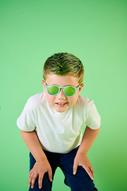 Babiators - Seafoam Blue Polarized Keyhole Sunglasses with Mirrored Lens Babiators