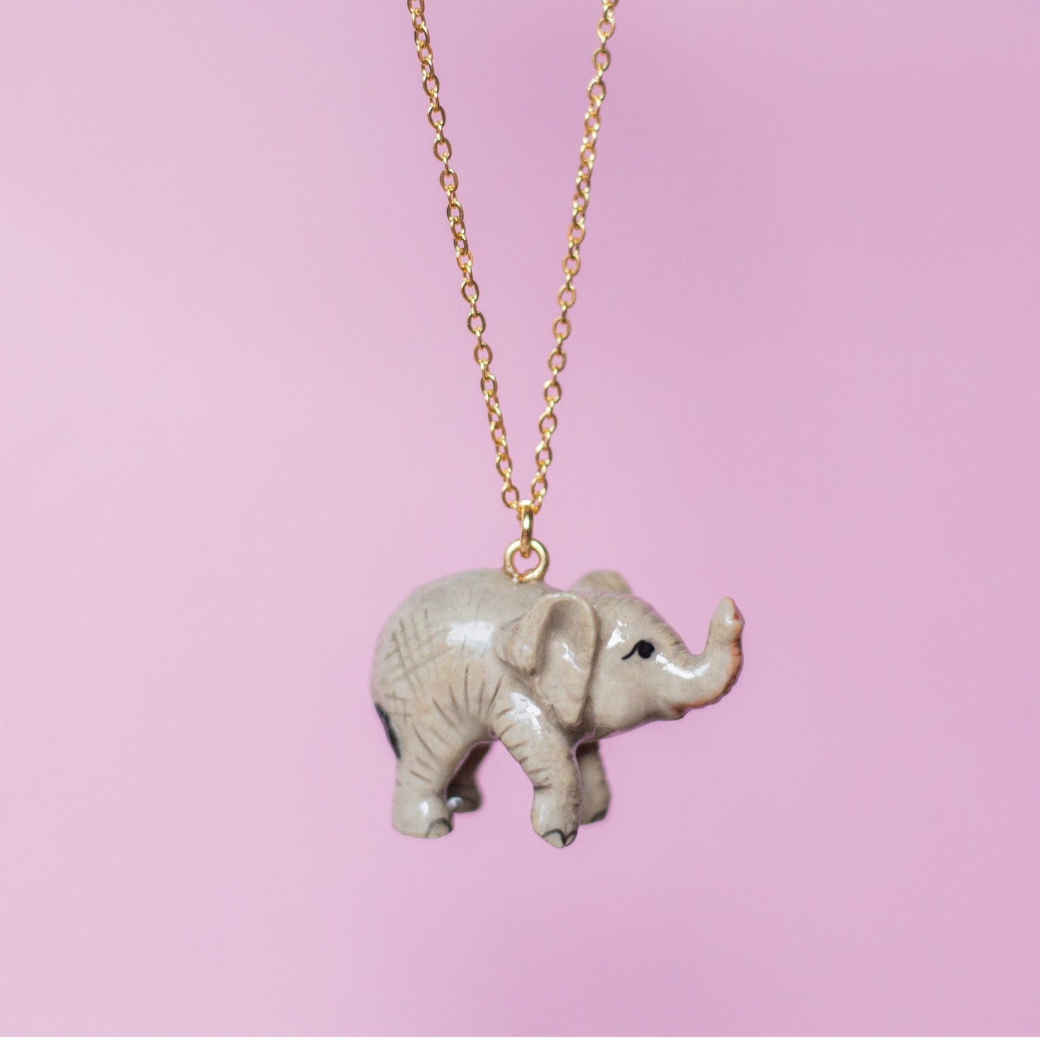 Camp Hollow Baby Elephant Necklace