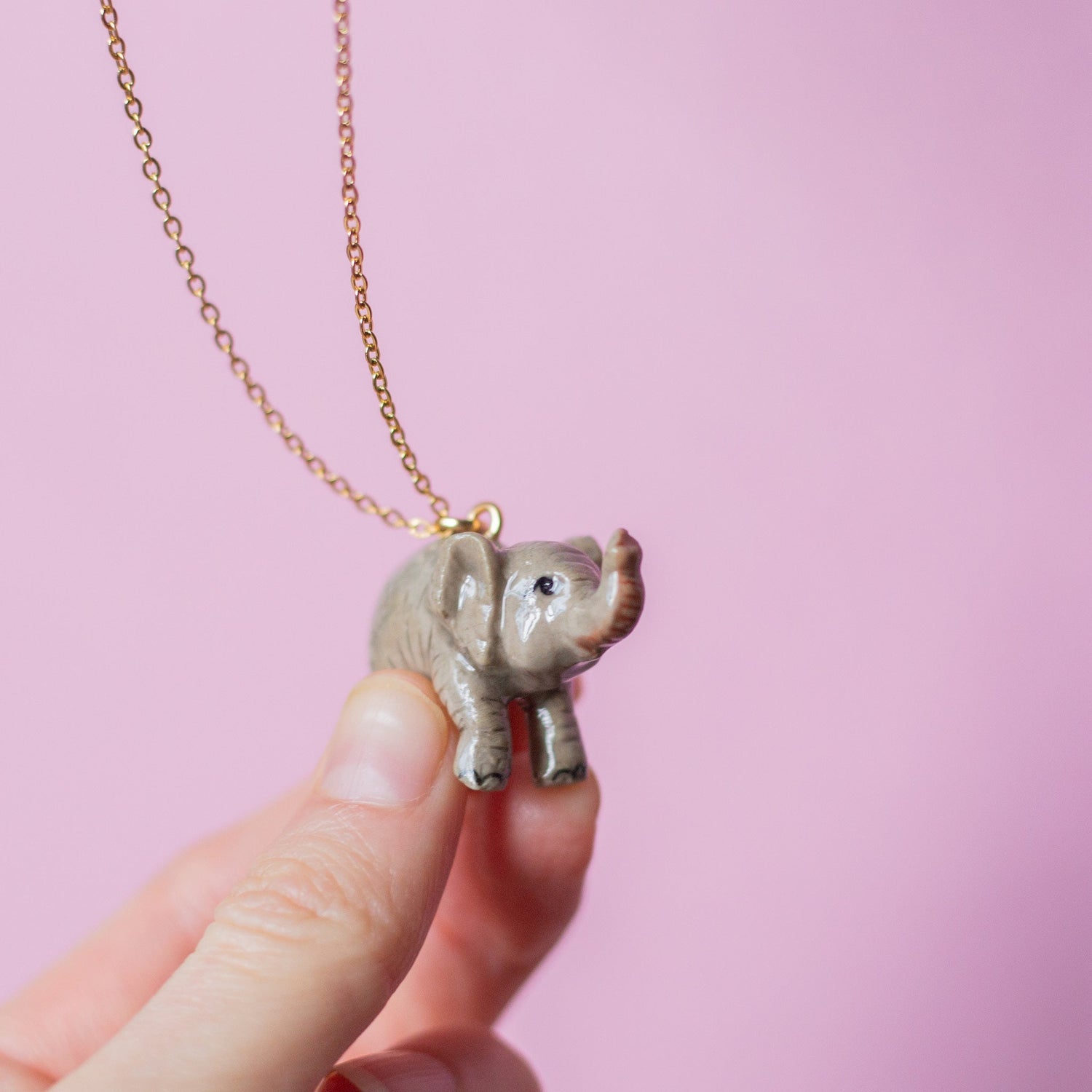 Camp Hollow Baby Elephant Necklace