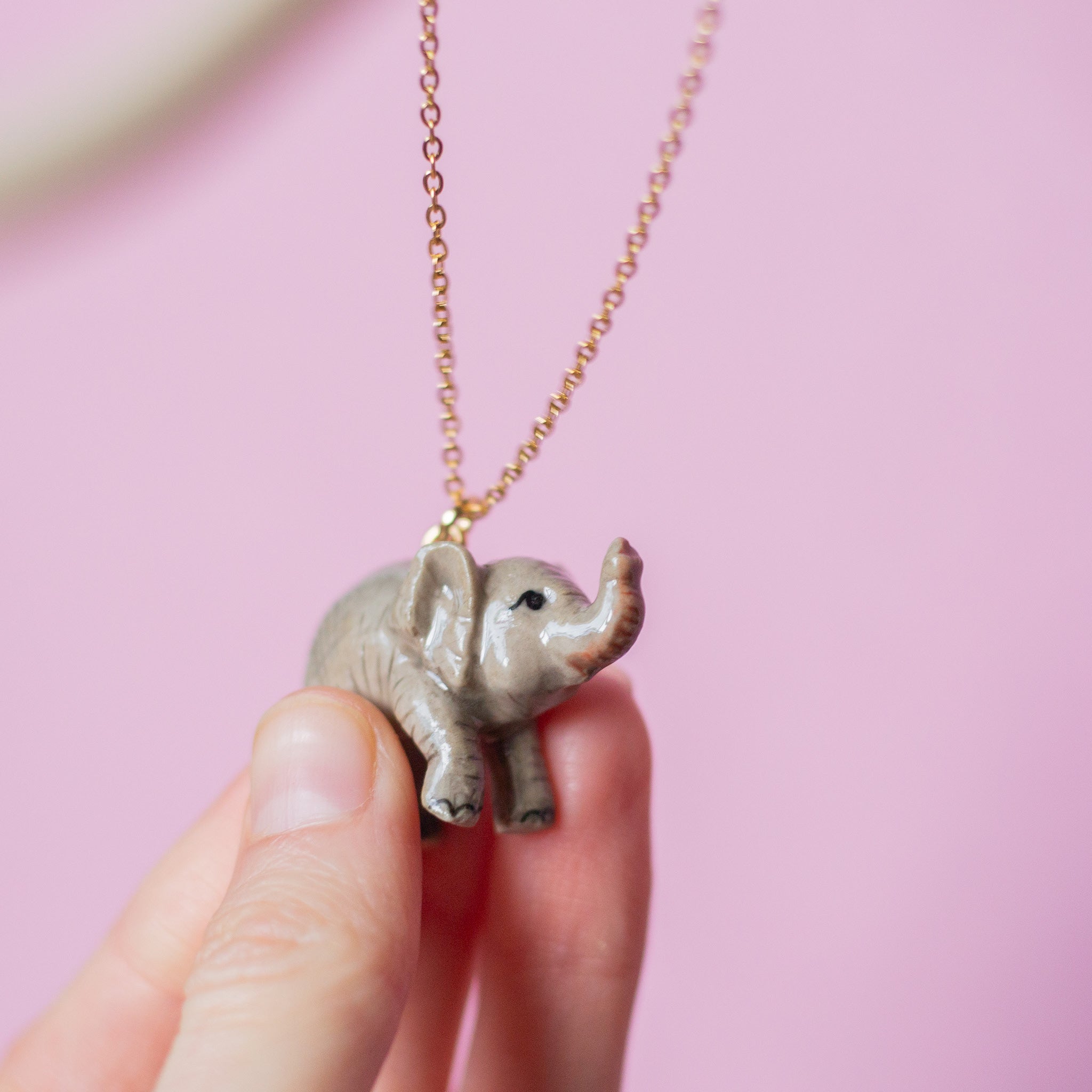 Camp Hollow Baby Elephant Necklace