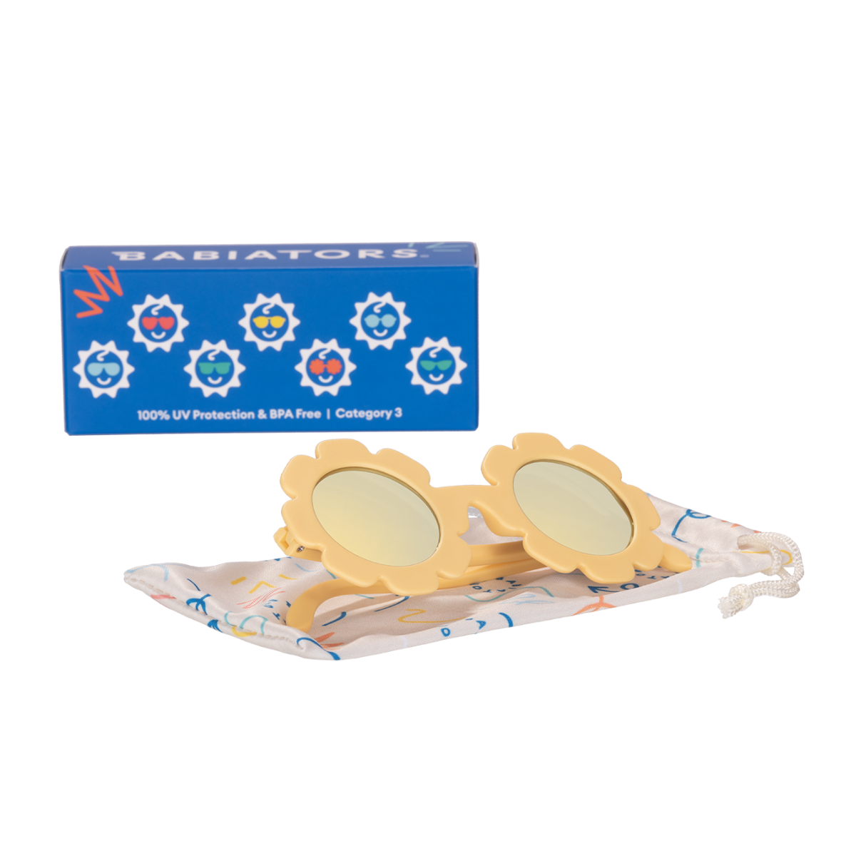 Babiators Sun Ray Flower Baby Sunglasses – Yellow Polarized