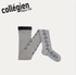 Collégien Anthéa Jacquard Flower Pointelle Tights – Gris Perle Collégien