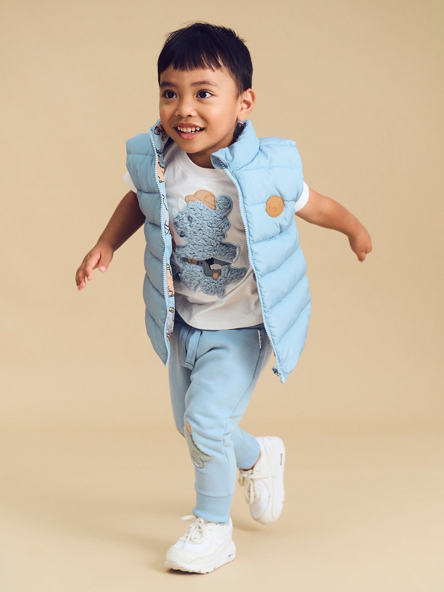 Huxbaby CONSTRUCTION DINO DROP CROTCH PANT Huxbaby