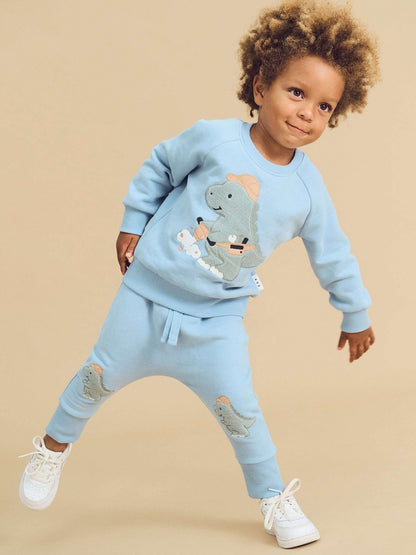 Huxbaby CONSTRUCTION DINO DROP CROTCH PANT Huxbaby