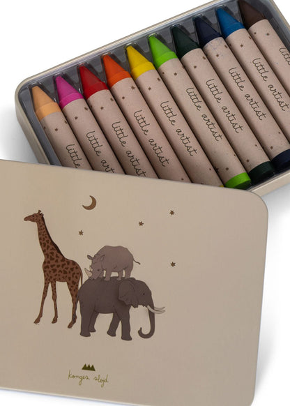 Konges Sløjd CRAYONS BEES WAX 10 PCS - SAFARI Konges Sløjd