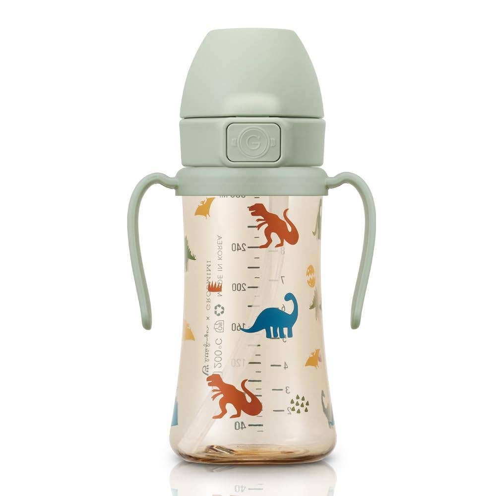 Grosmimi PPSU Straw Cup with Flip Top - 10oz (300ml) Stage 2 Straw: Unicorn