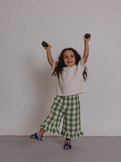 Dill Gingham Frill Culottes Organic Zoo