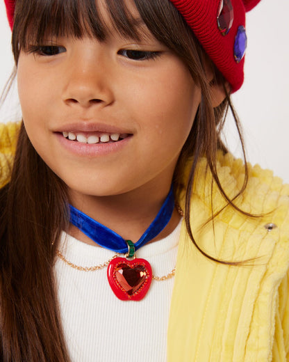 Disney Snow White Apple Heart Mirror Necklace Super Smalls