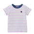 Double_B Striped Short - Sleeved T-Shirt (Lavender/Grey) MIKI HOUSE
