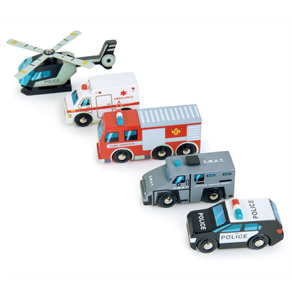 Emergency Vehicles Tender Leaf Toys