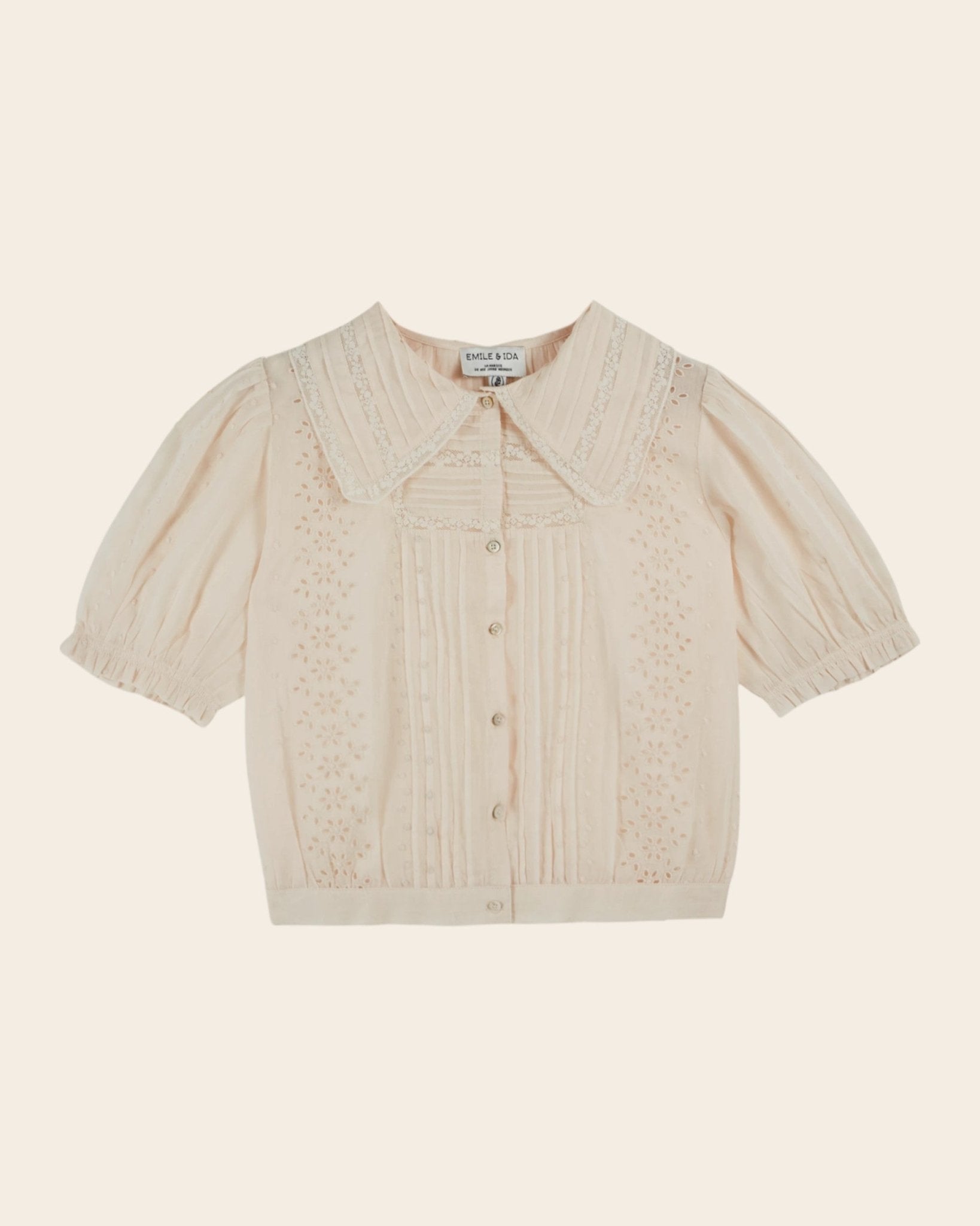 Emile et Ida Blouse - Brodé dentelle crème Emile et Ida