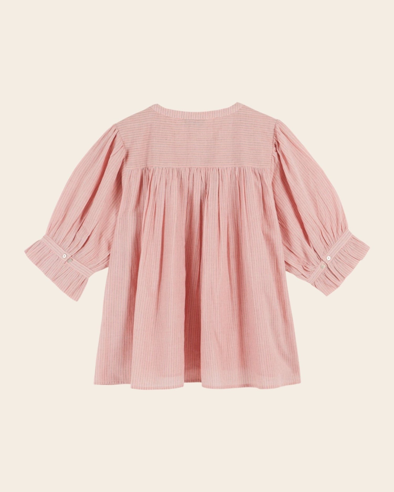 Emile et Ida Blouse - Khadi rayé rose Emile et Ida