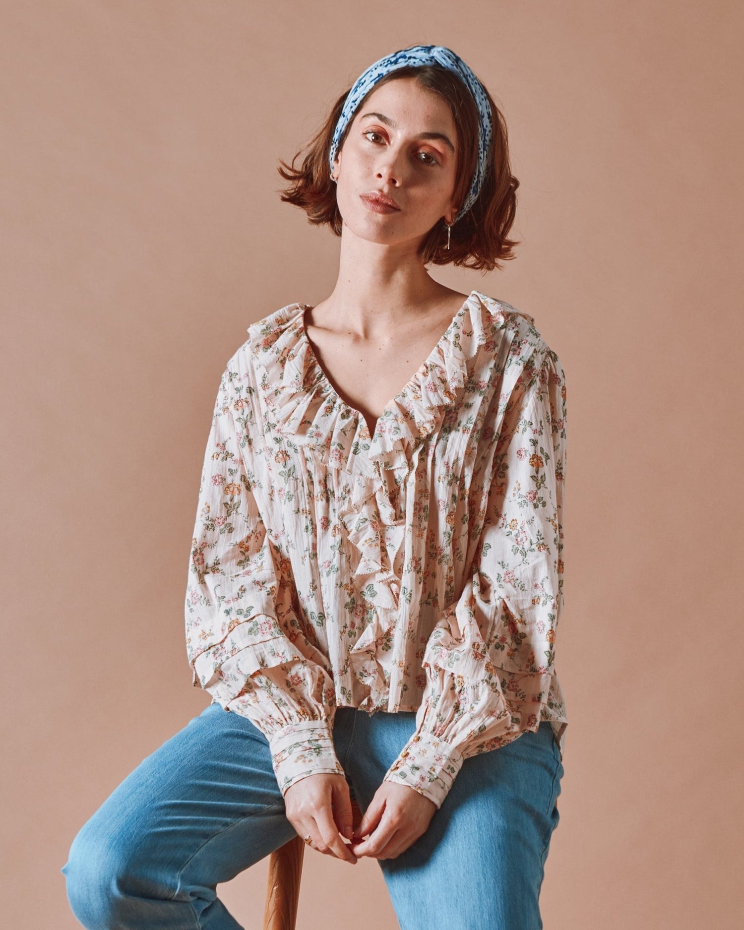 Emile et Ida Blouse - Volanté fleuri rosier Emile et Ida