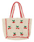 Emile et Ida Cherry Crochet Beach Tote – Cream & Red Emile et ida