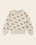 Emile et Ida Cream Organic Cotton Dachshund Print Sweatshirt Emile et ida