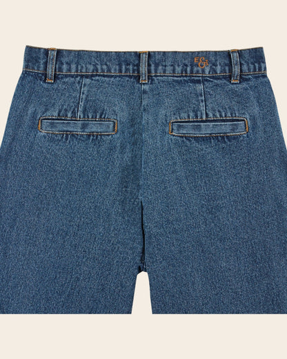 Emile et Ida Jean - Crop denim bleu Emile et Ida