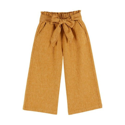 Emile et Ida Tie Waist Wide Leg Cropped Pants – Red Marl Emile et ida
