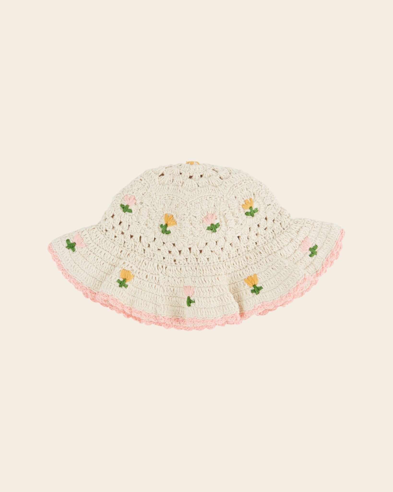 Emile et Ida Tulip Crochet Sun Hat – Girls Summer Bucket Hat Emile et ida