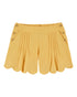 Emile et Ida Yellow Sunflower Embroidered Girls Shorts Emile et ida