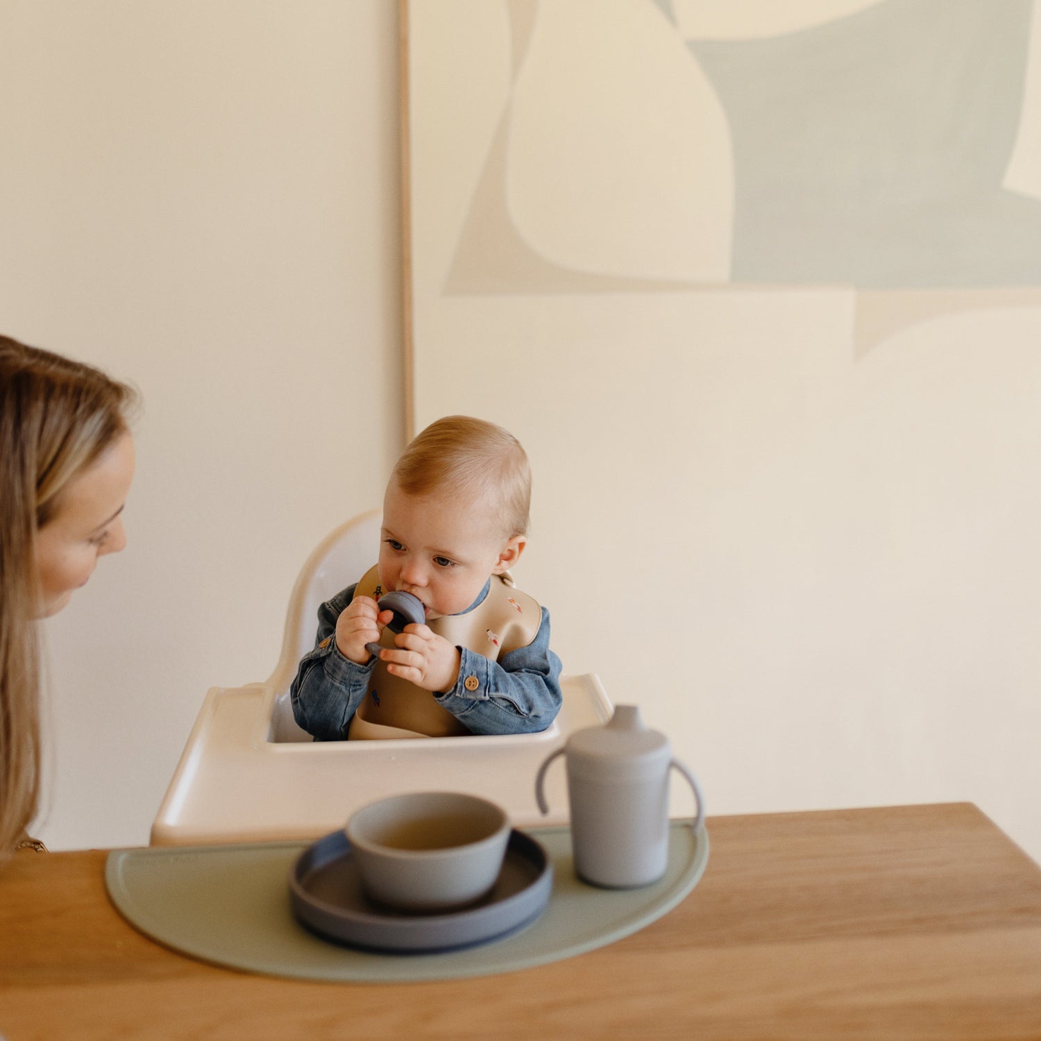 Silicone Baby Bib mushie