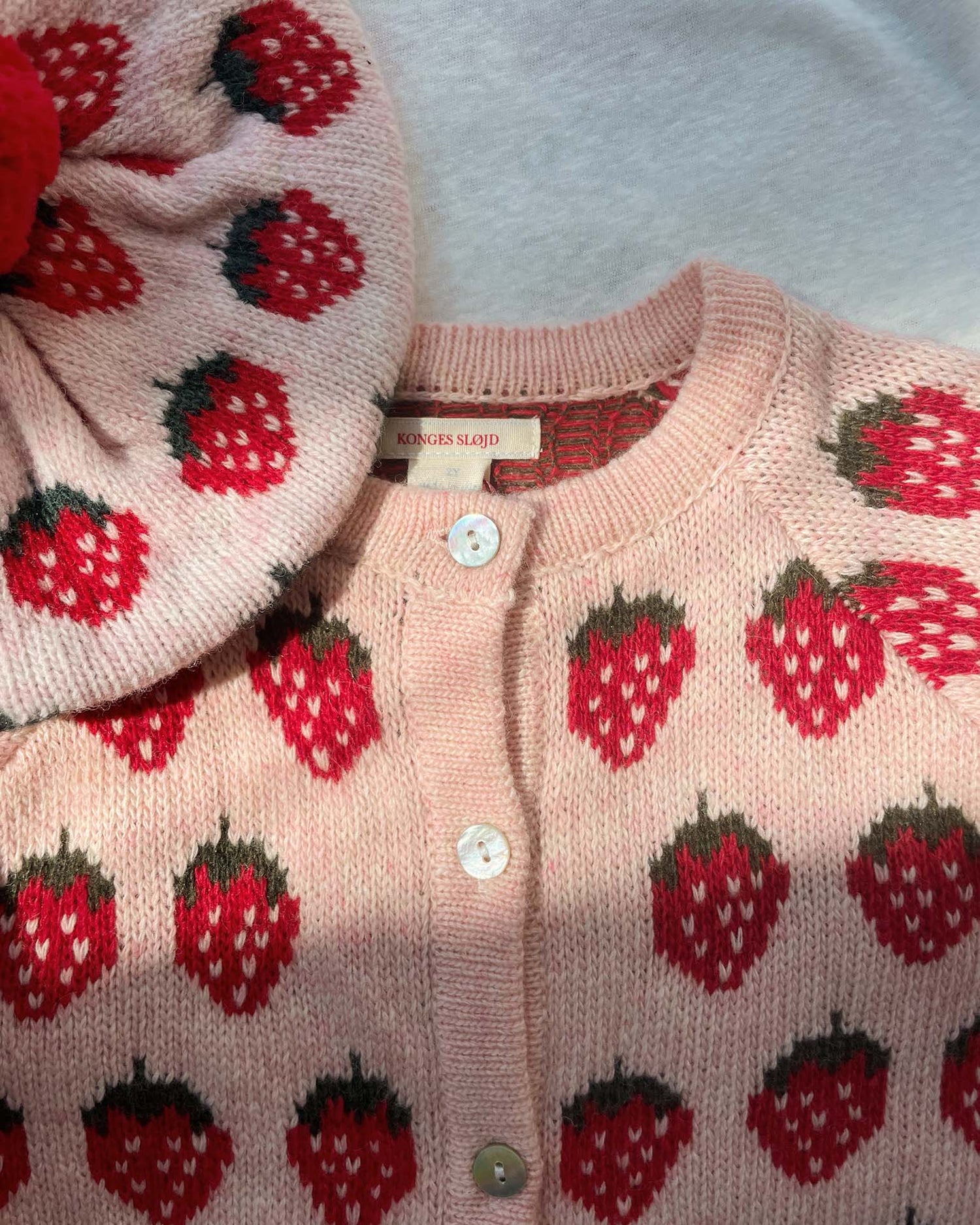 Konges Sløjd Belou Knit Cardigan - Strawberry