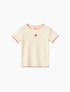 Flöss Flora SS Pointelle Blouse - Gentle Cream