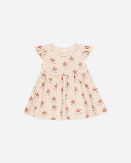 Quincy Mae Flutter Sleeve Dress || Tulips Quincy Mae