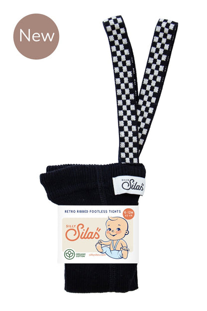 Silly Silas Footless Classic Black Checked Silly Silas