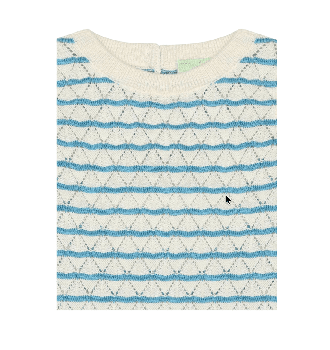 FUB Baby Pointelle Knit Top – Ecru/Sea | Organic Cotton Tank FUB