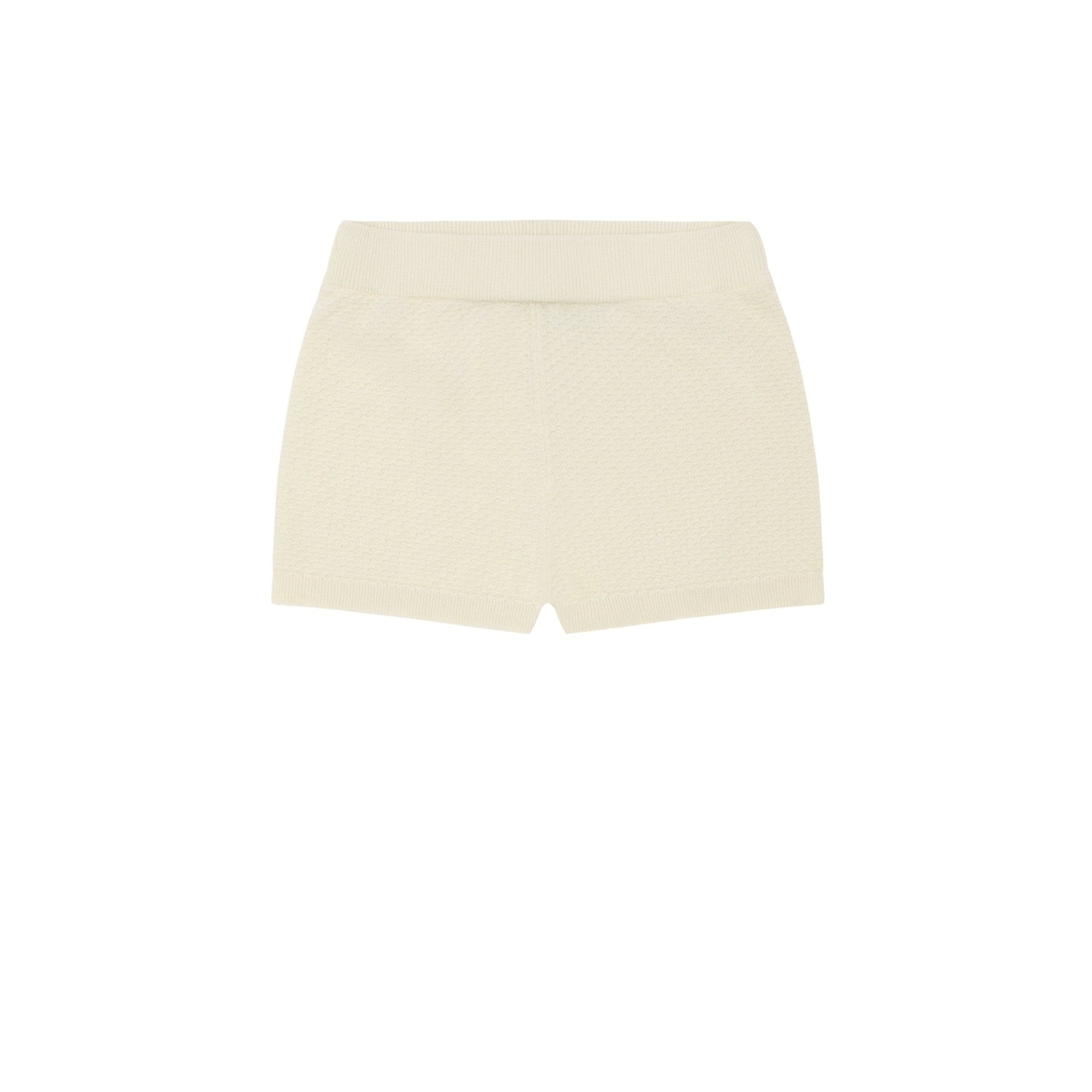 FUB Kids Piqué Knit Shorts – Ecru | Organic Cotton Textured Shorts FUB