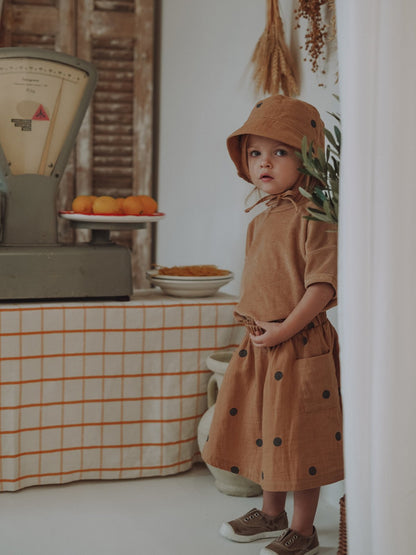 Gold Dots Bucket Sun Hat Organic Zoo