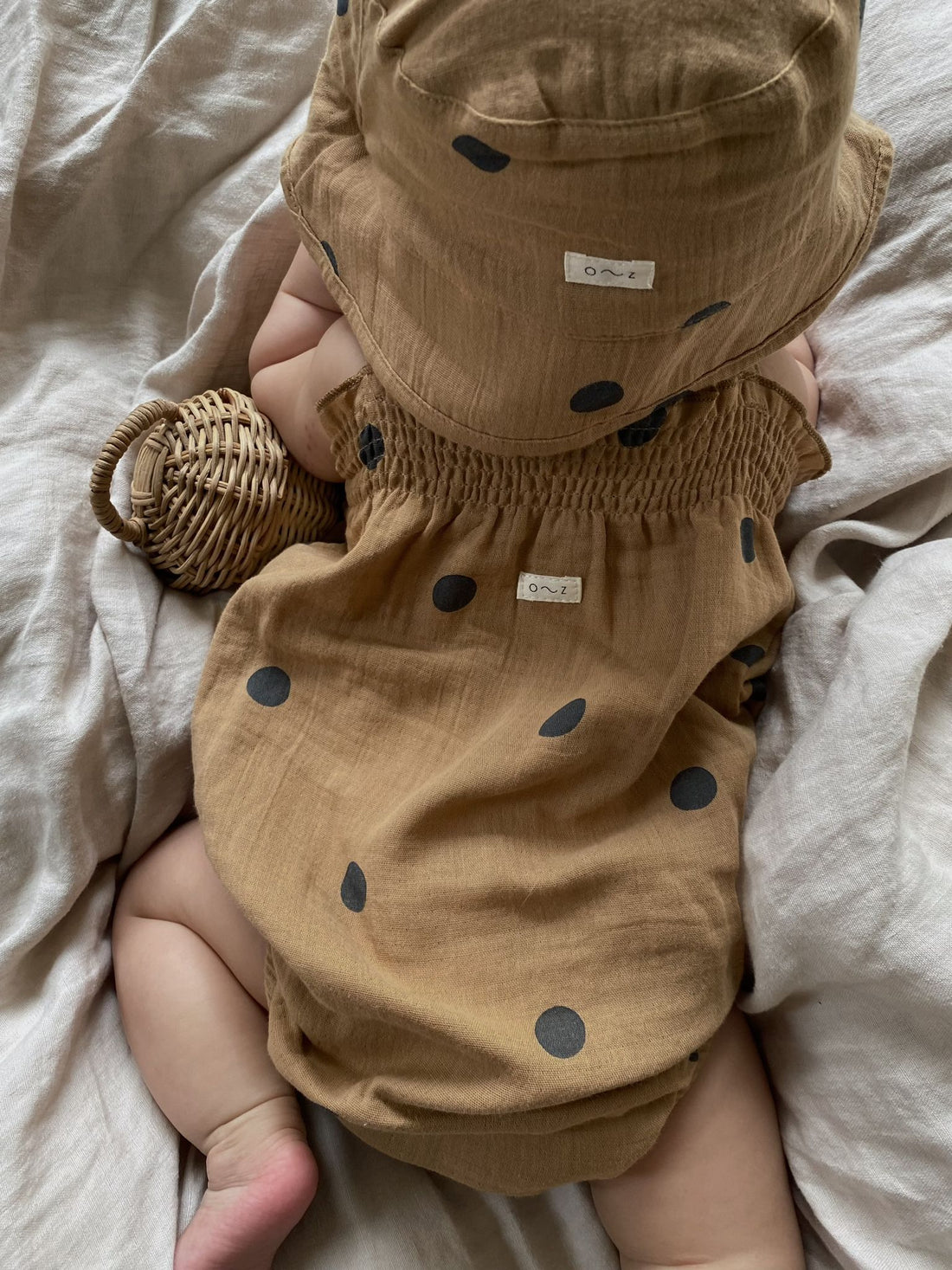 Gold Dots Bucket Sun Hat Organic Zoo